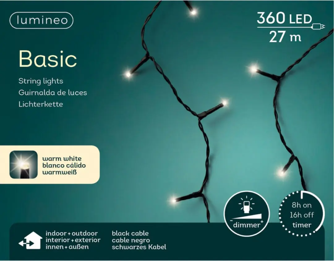 Lumineo Kerstverlichting Warm Wit Buiten 360 LED