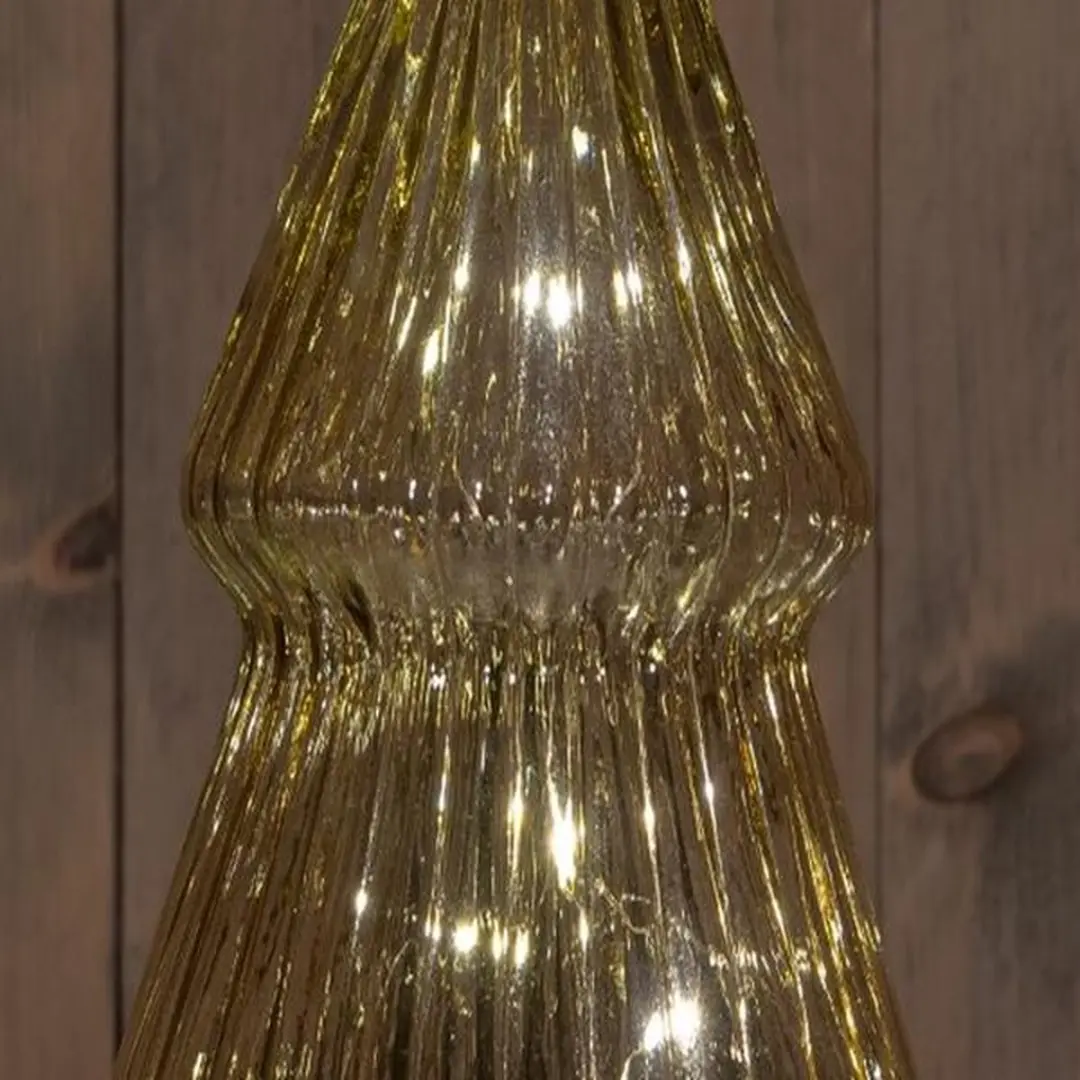 Anna's Collection B.O.T. Tree Glass 15x28,5cm - Amber met goud - afbeelding 2 van 2
