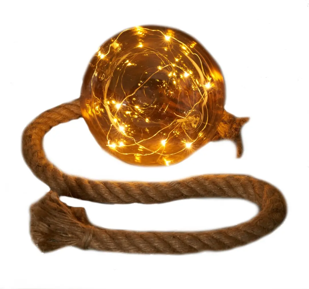 Anna's Collection Kerstbal Goud 10 LED - 10cm - afbeelding 2 van 4
