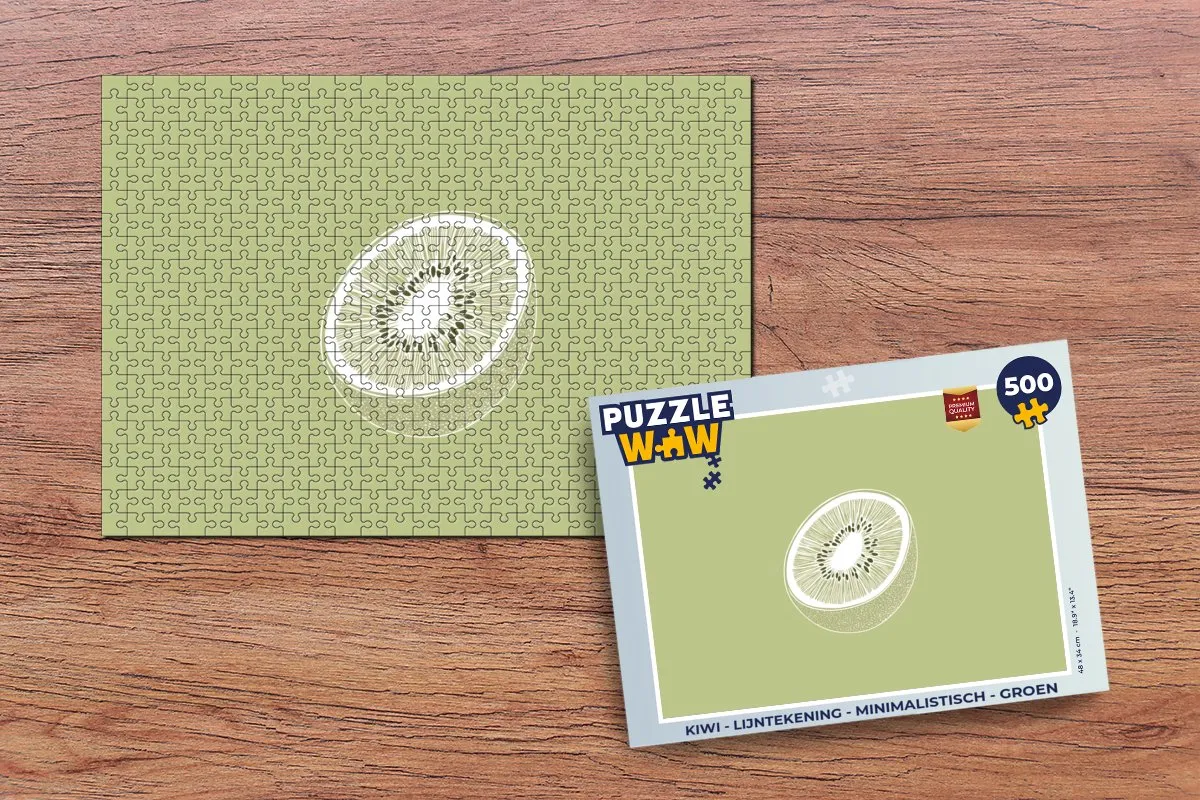 PuzzleWow Minimalistische Kiwi Legpuzzel 500 Stuks - 8721375320198