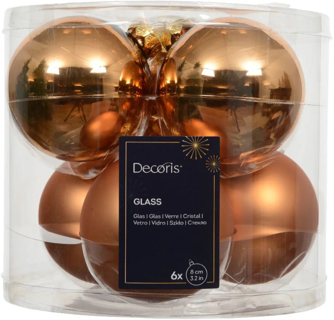 Decoris Glas Kerstballen Ø8cm