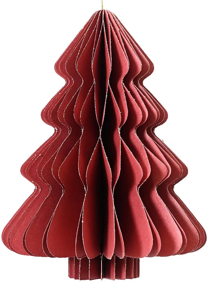 Kerstboom papier rood