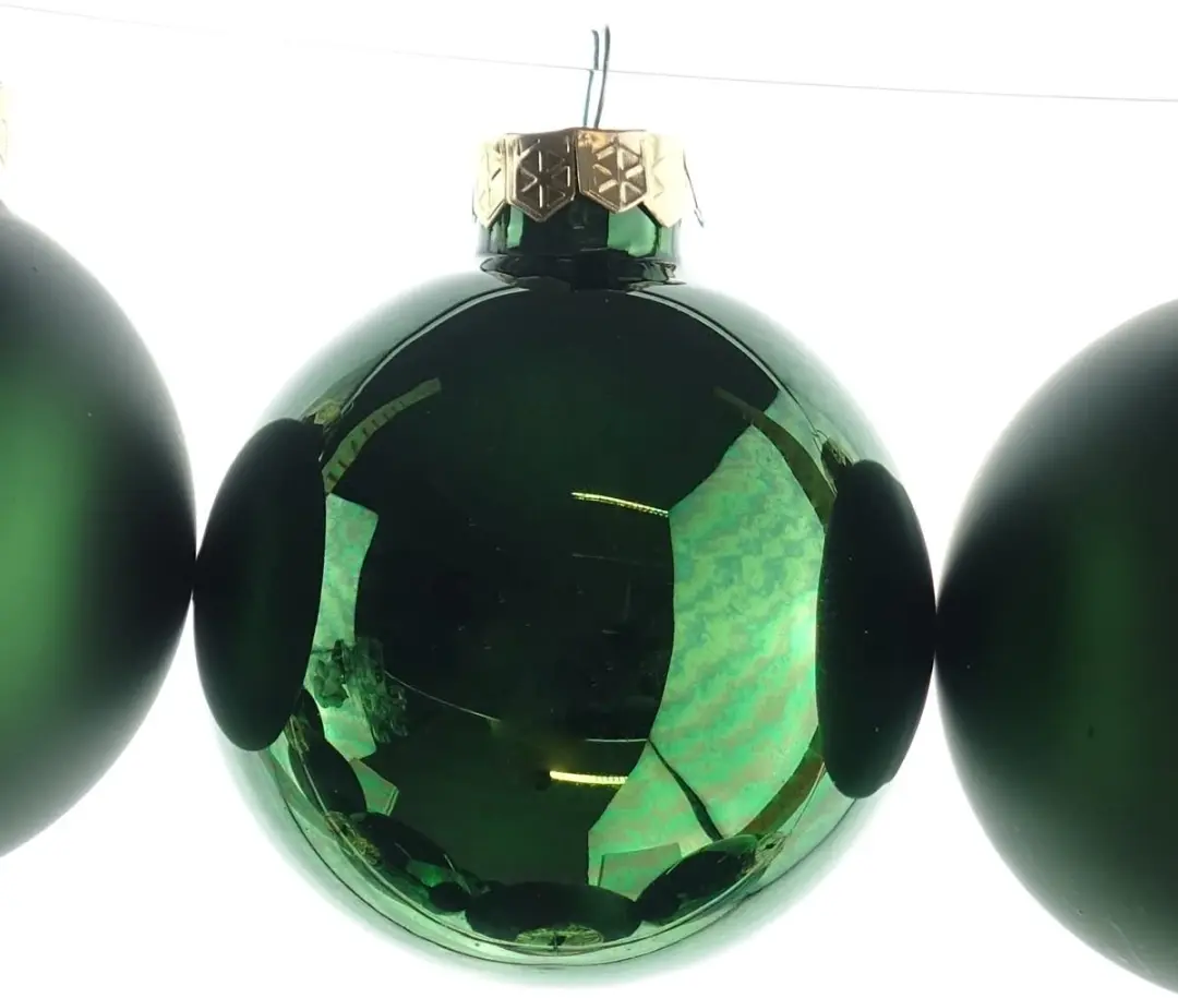Decoris Kerstballen Set 10-delig Glas Dennengroen 6cm - afbeelding 2 van 6