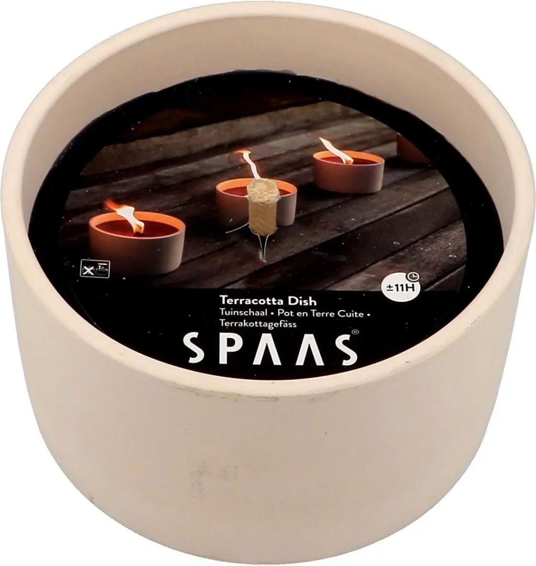 Spaas Terracotta Schaal Kaars 14x8cm
