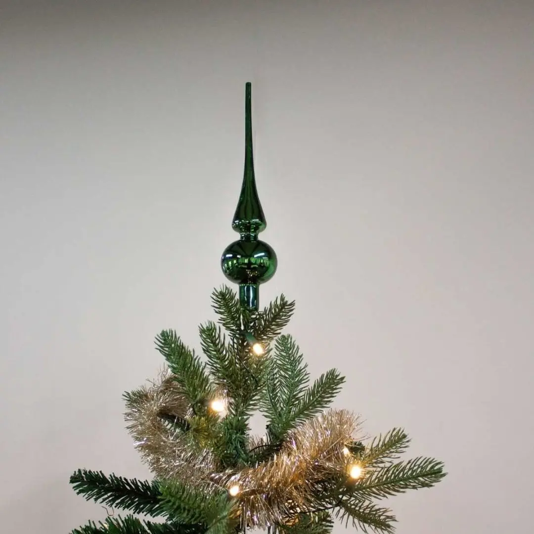 Decoris Glas Piek Kerstboom 26cm - Dennengroen - afbeelding 2 van 5