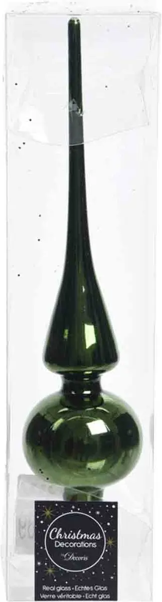 Decoris Glas Piek Kerstboom 26cm - Dennengroen - afbeelding 3 van 5