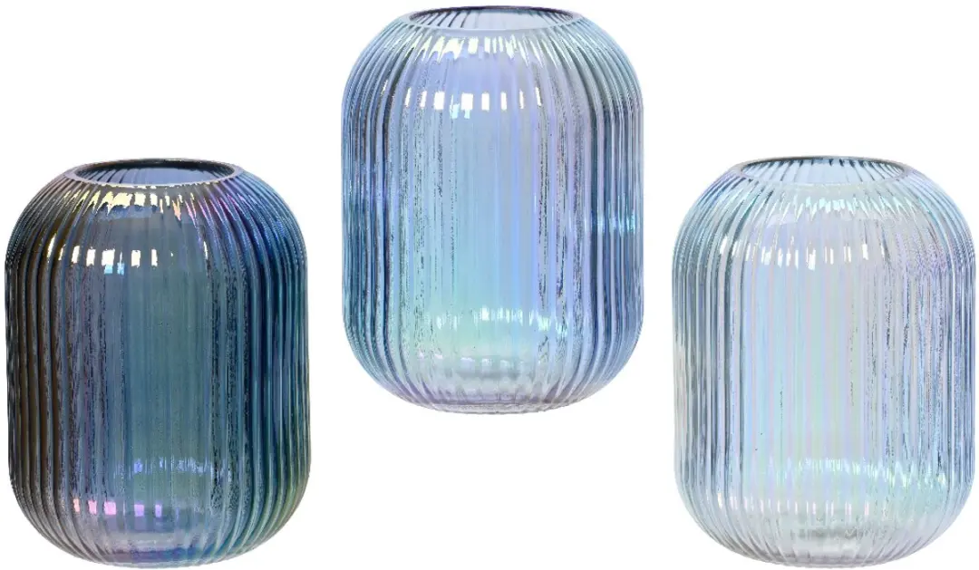 Decoris Vaas-windlicht Iriserend 15cm - afbeelding 3 van 4