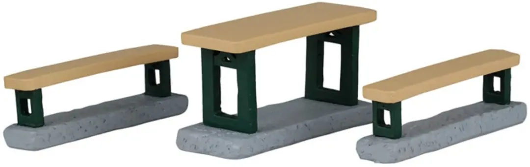 Lemax Picnicbanken Set van 3