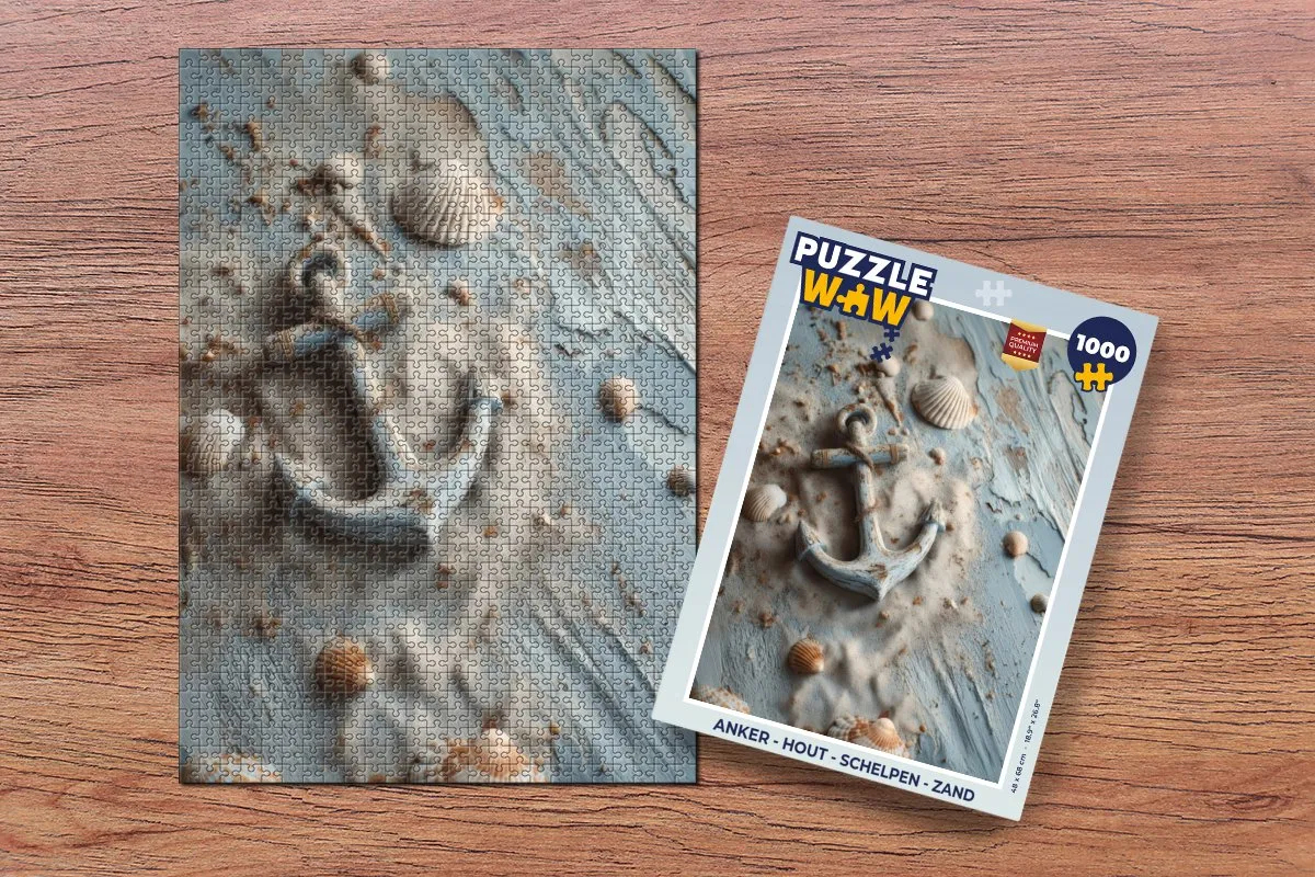 PuzzleWow Anker Schelpen Zand Legpuzzel 1000 Stuks