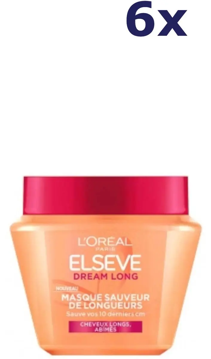 6x L'Oréal Paris Elseve Dream Long SOS haarmasker 290 ml