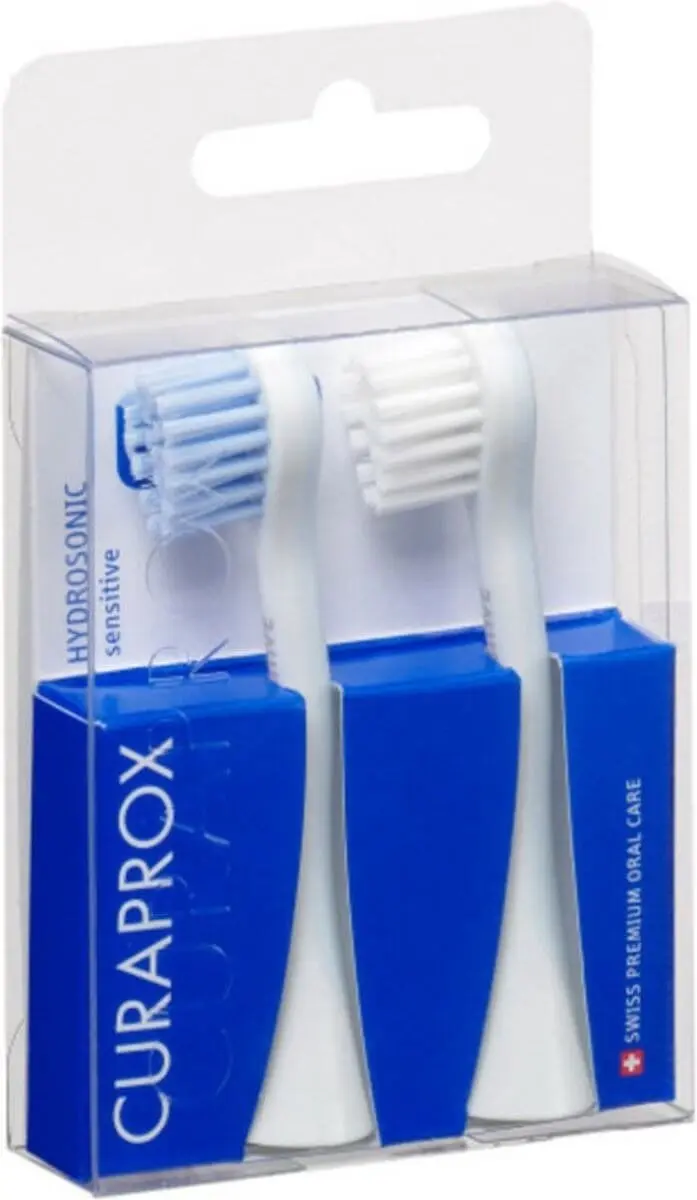 Curaprox Hydrosonic Pro Opzetborstels Sensitive - Wit/Lichtblauw - 2 Stuks