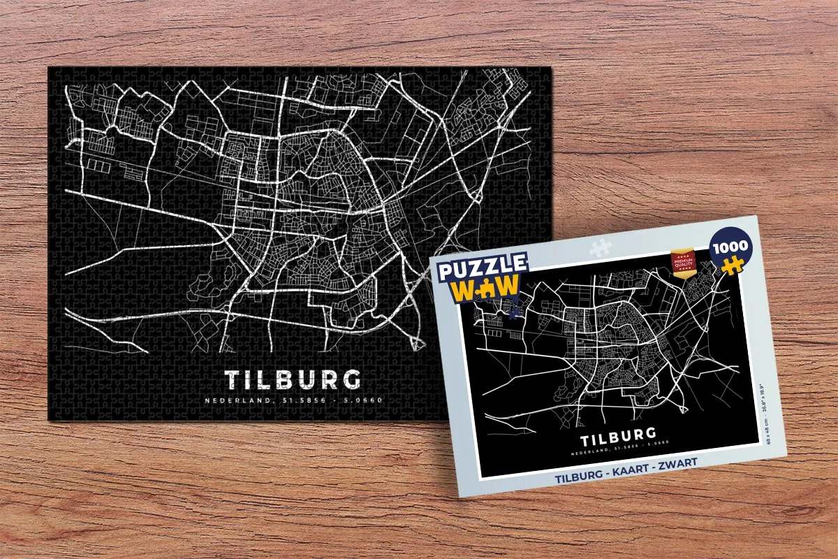 PuzzleWow Tilburg Legpuzzel 1000 Stuks - Multicolor