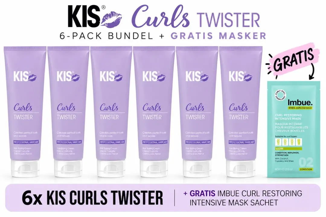 KIS Curls Twister 6-Pack + Gratis Imbue Masker