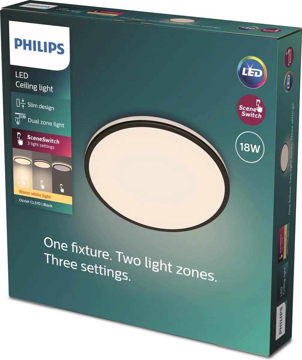 Philips Ozziet Plafondlamp 18W