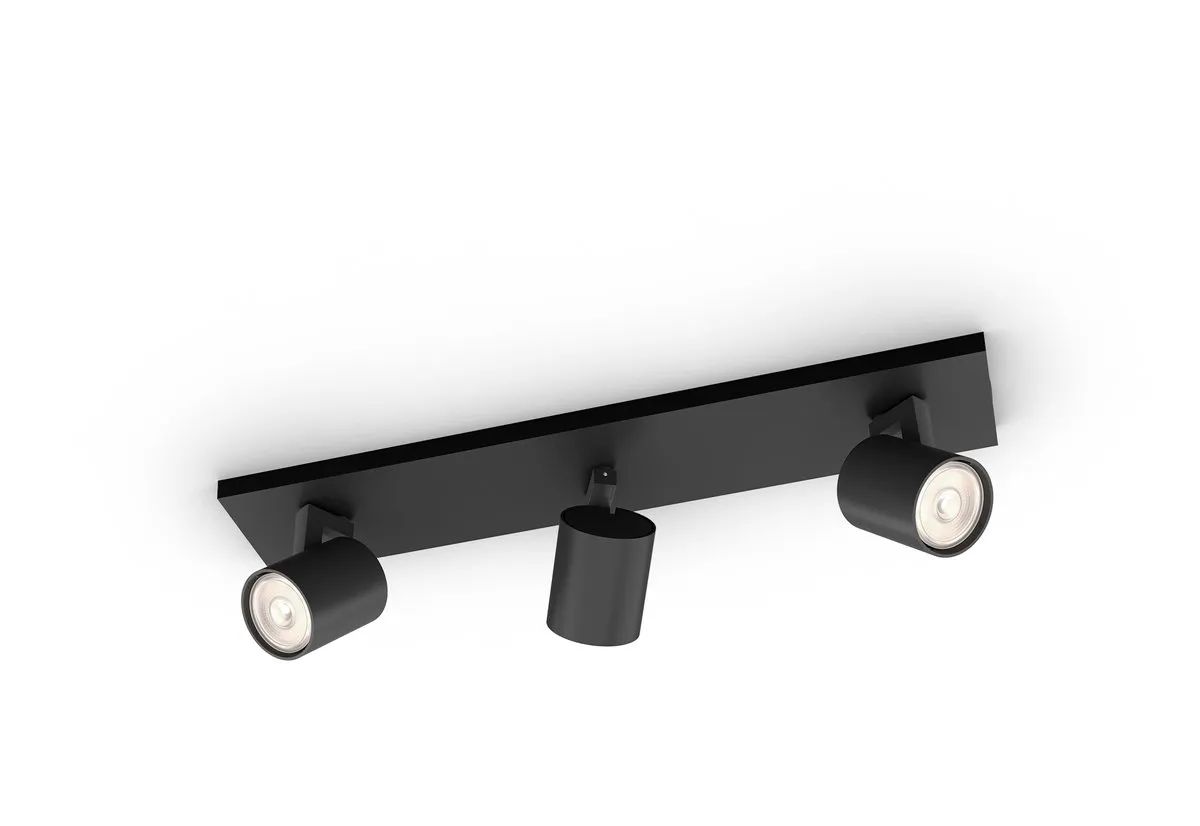 Philips Runner 3-lichts Opbouwspot - Zwart