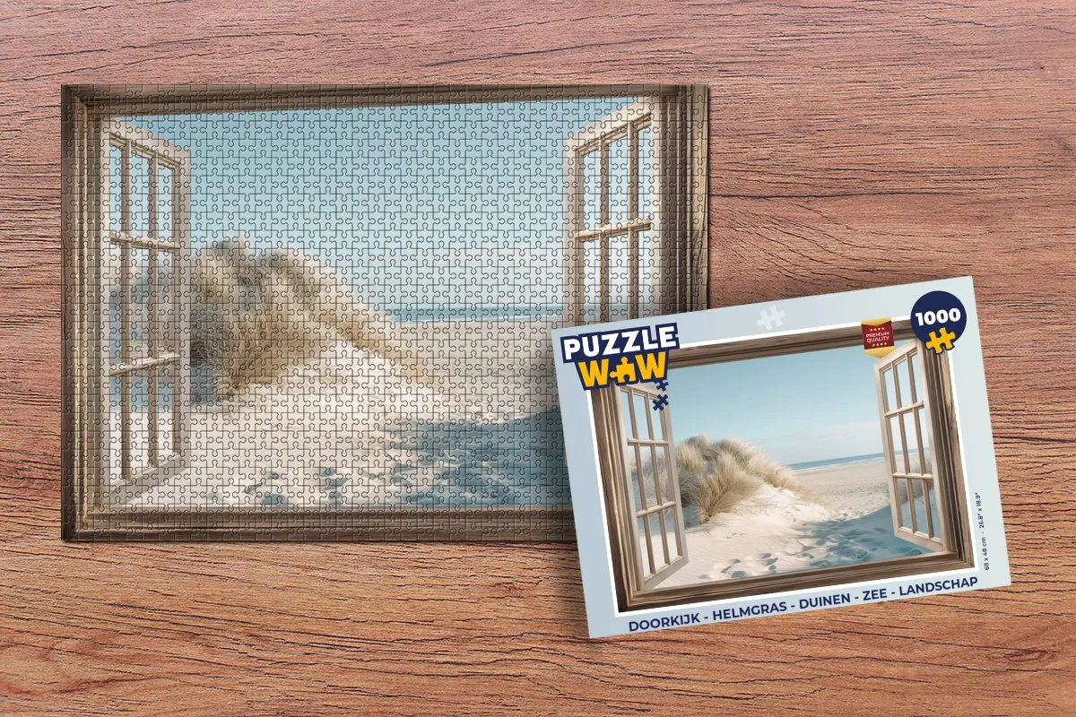 PuzzleWow Doorkijk Puzzel 1000 Stuks - Strand & Duinen