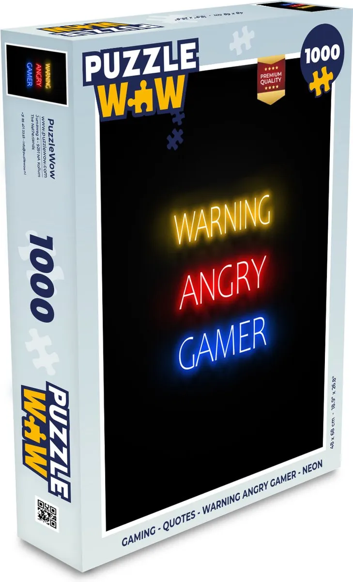 PuzzleWow Quotes Neon Legpuzzel 1000 Stuks