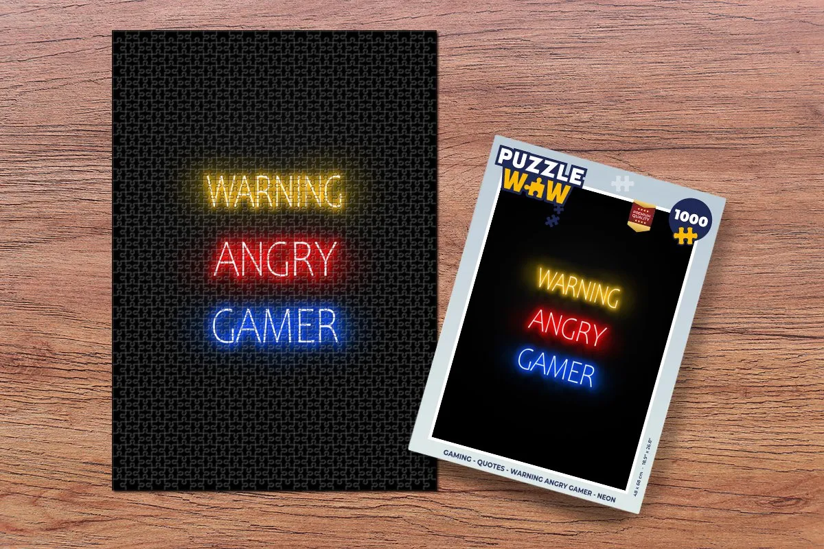 PuzzleWow Quotes Neon Legpuzzel 1000 Stuks - Multicolor