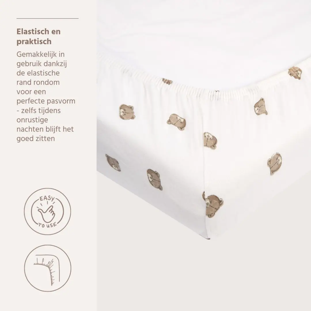 Meyco Baby Bear Hoeslaken Junior Bed Multicolour 70x140/150cm - afbeelding 5 van 6