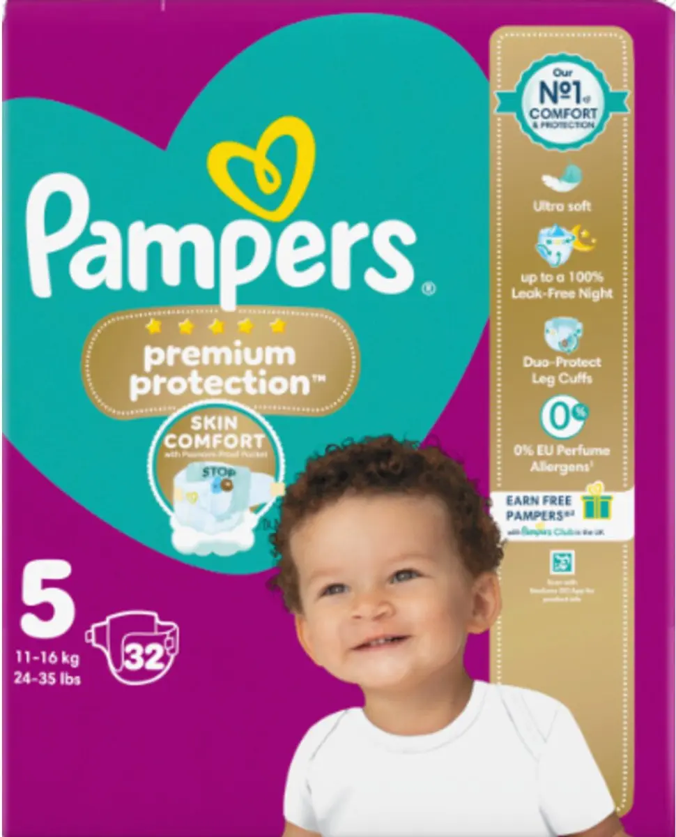 Pampers Premium Protection Luiers Maat 5 (11-16kg) 32 stuks