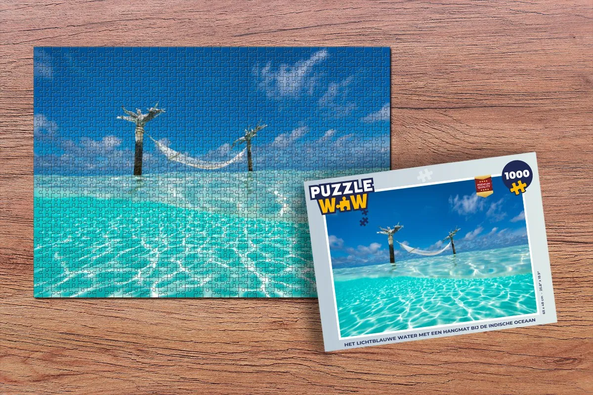 PuzzleWow Zee Hangmat Legpuzzel 1000 Stuks - Multicolor