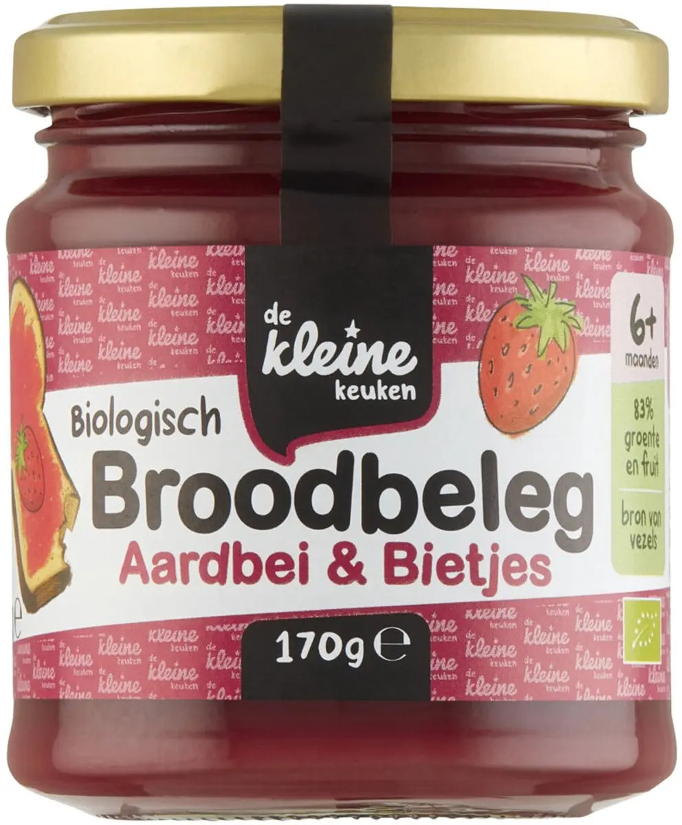 De Kleine Keuken Bio Aardbei & Biet Spread 170g