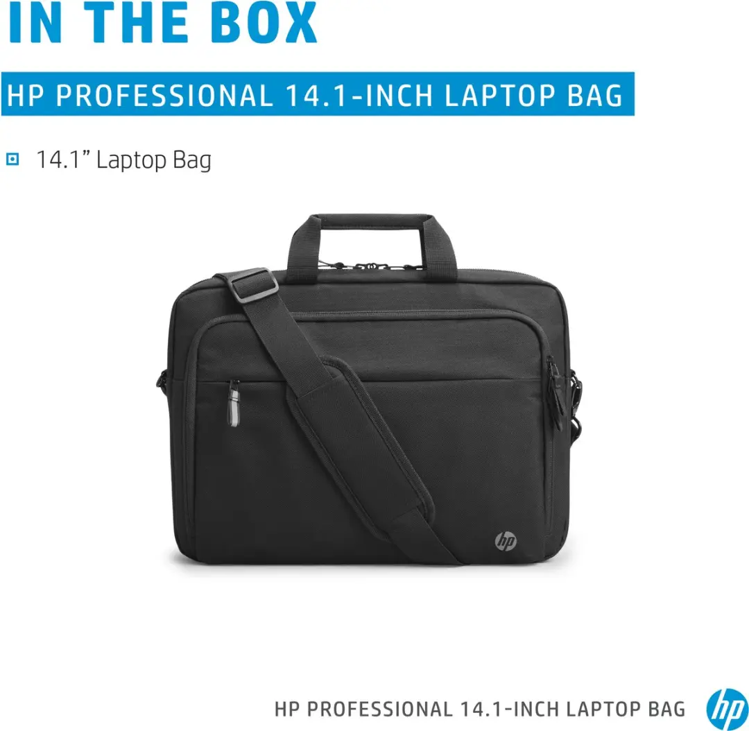 HP Renew Business Topload 14.1" Laptoptas - 2 Vakken - Zwart - afbeelding 6 van 6