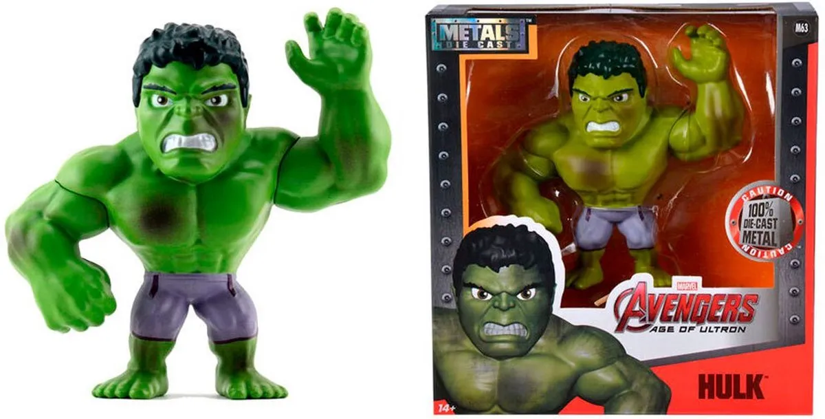 Marvel Hulk Die-cast Speelfiguur 15cm - MPN 253223004 - Groen/Paars
