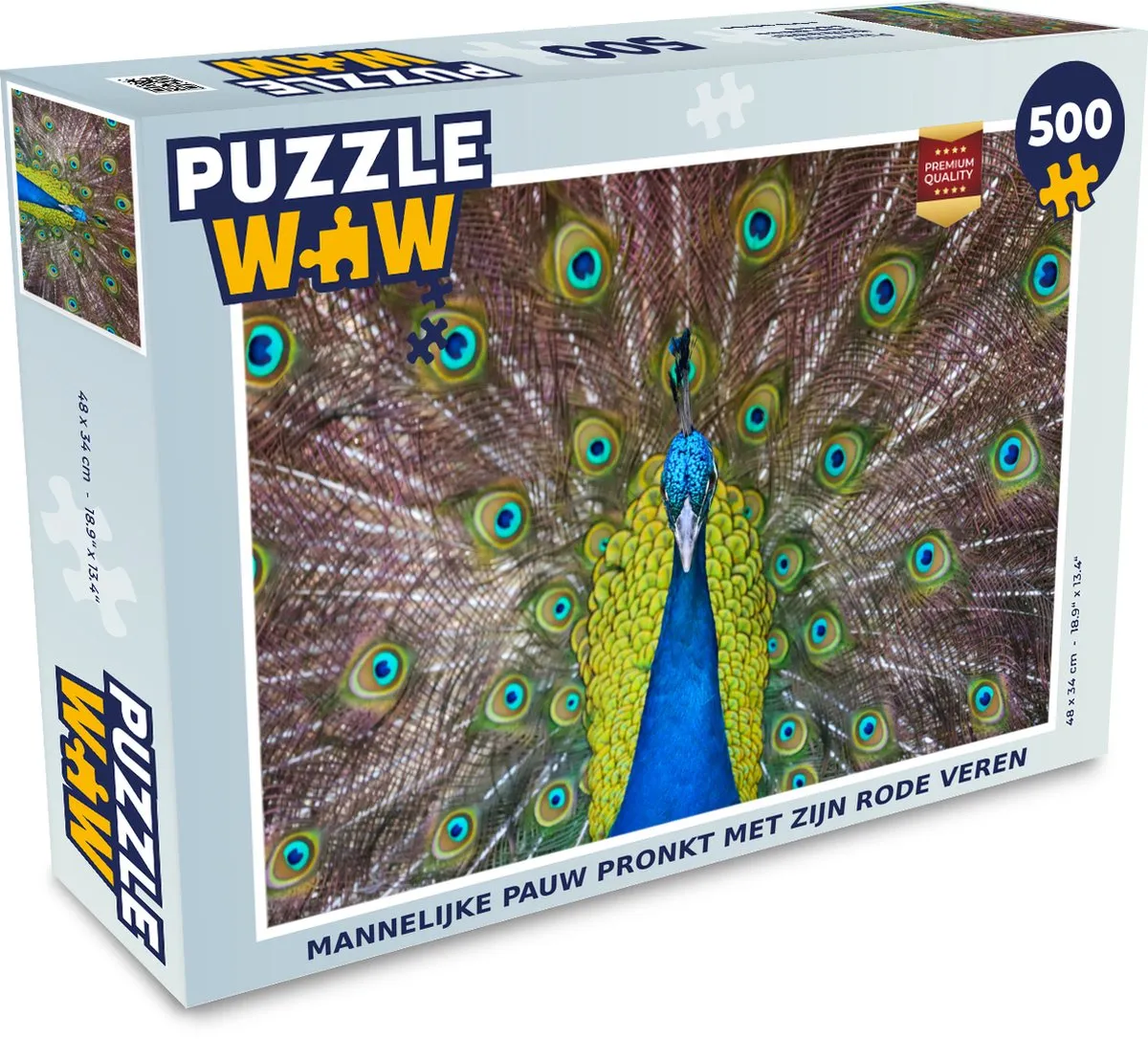 PuzzleWow Pauw Legpuzzel 500 Stuks