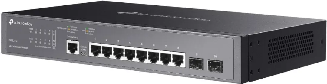 TP-Link Omada SG3210 Managed Switch 8x Gigabit - Zwart - afbeelding 2 van 5