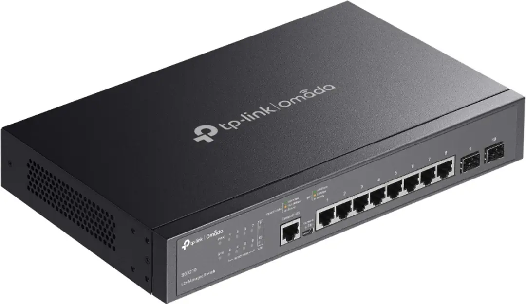 TP-Link Omada SG3210 Managed Switch 8x Gigabit - Zwart - afbeelding 4 van 5