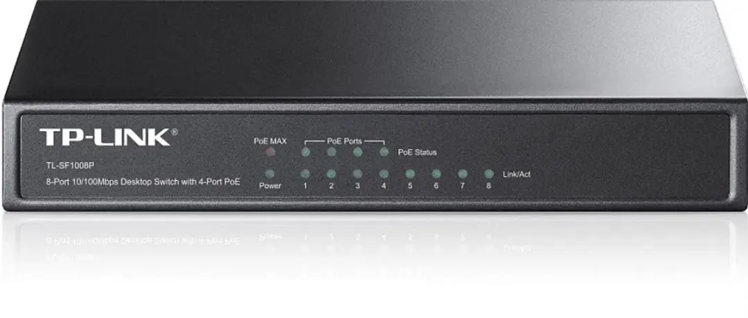 TP-Link TL-SF1008P Unmanaged Switch 8x PoE - 4 PoE-poorten 60.2W - Olijf - afbeelding 5 van 5