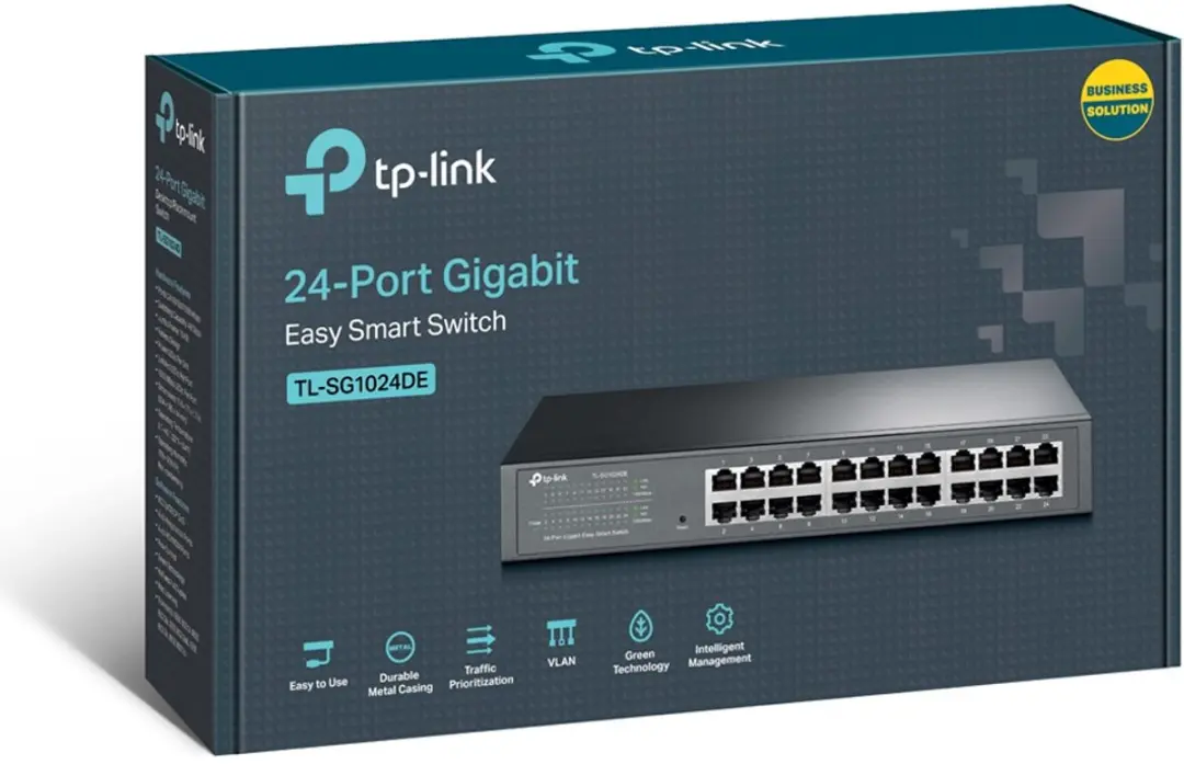 TP-Link TL-SG1024DE Managed Switch 24x Gigabit - Zwart - afbeelding 4 van 4