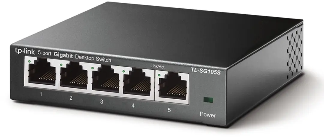 TP-Link TL-SG105S V2 5-Poorts Gigabit Switch - Zwart - afbeelding 3 van 4