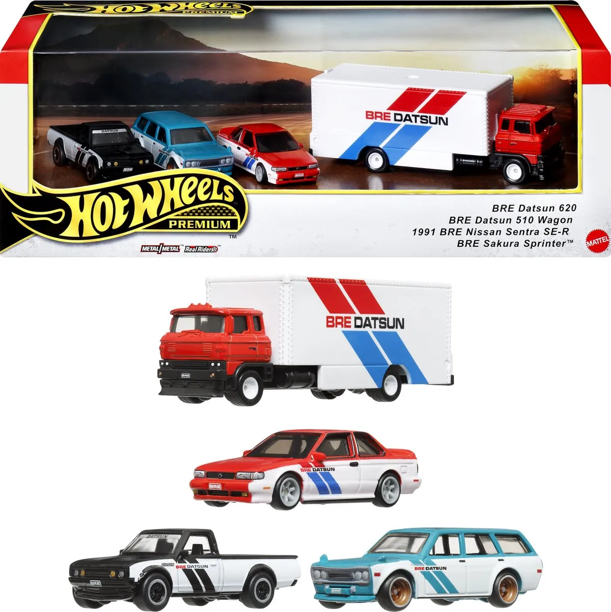 Hot Wheels HRT52 Datsun Diorama Voertuigenset - Meerkleurig