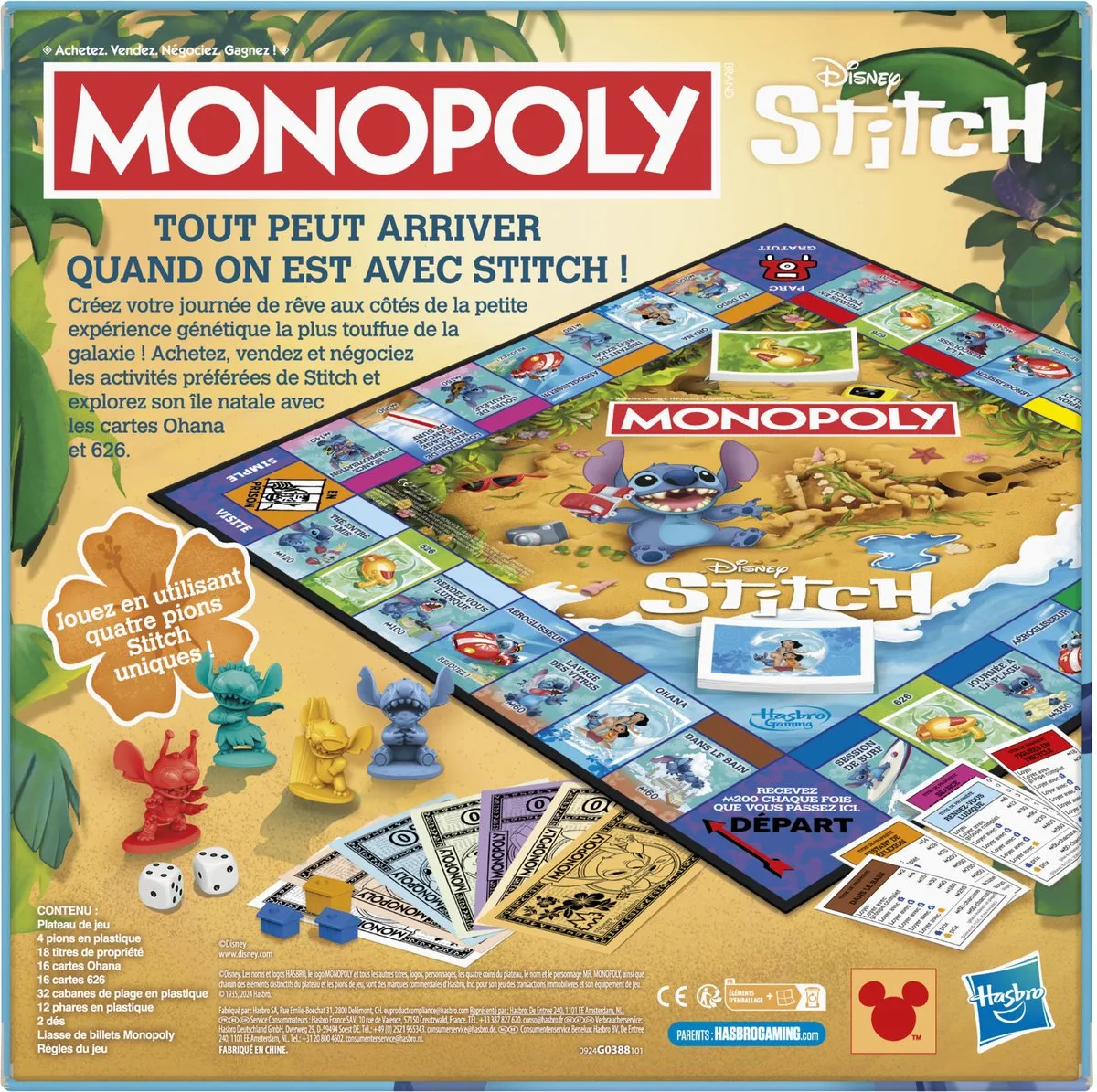 Monopoly Disney Stitch Bordspel - 2-4 Spelers - G0388