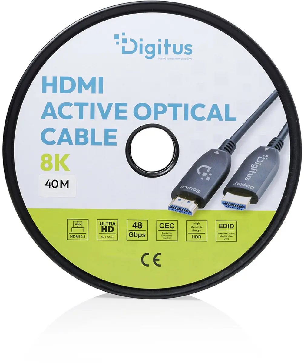 Digitus HDMI Kabel AK-330126-400-S 40m - Type A - Zwart - afbeelding 2 van 3