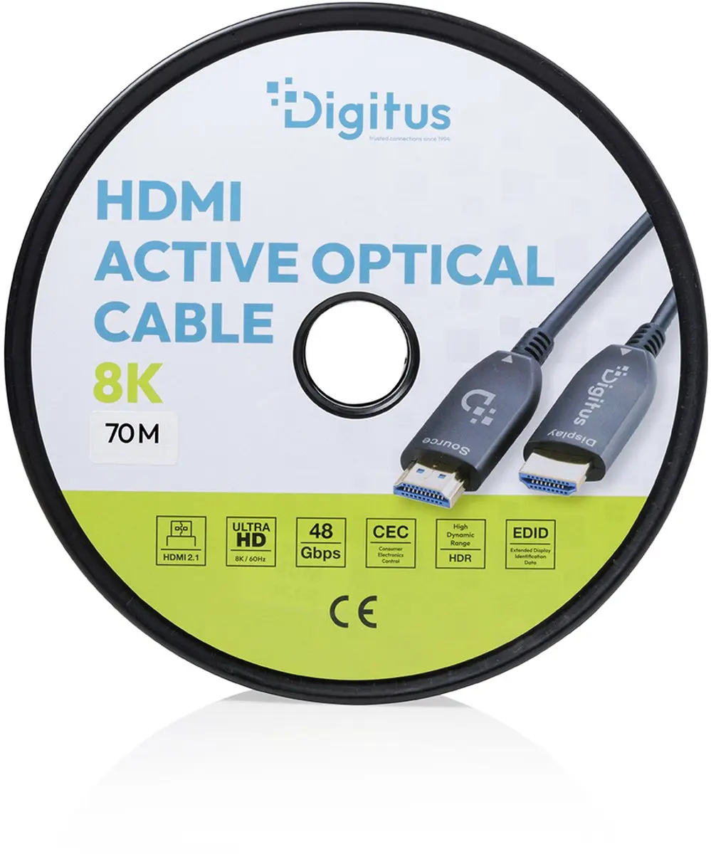 Digitus HDMI Kabel AK-330126-700-S 70m - Type A - Zwart - afbeelding 2 van 3