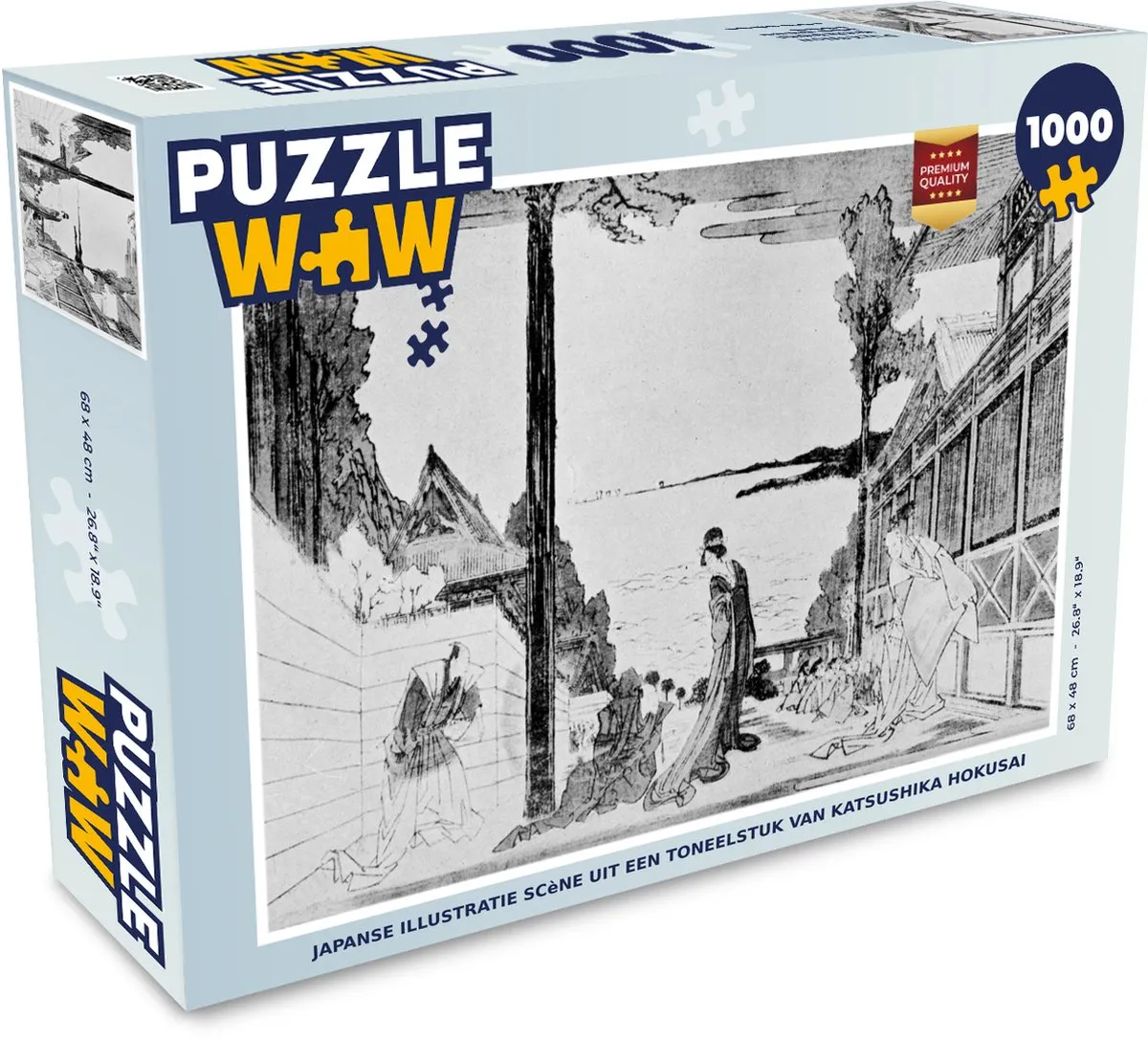 PuzzleWow Hokusai Legpuzzel 1000 Stuks