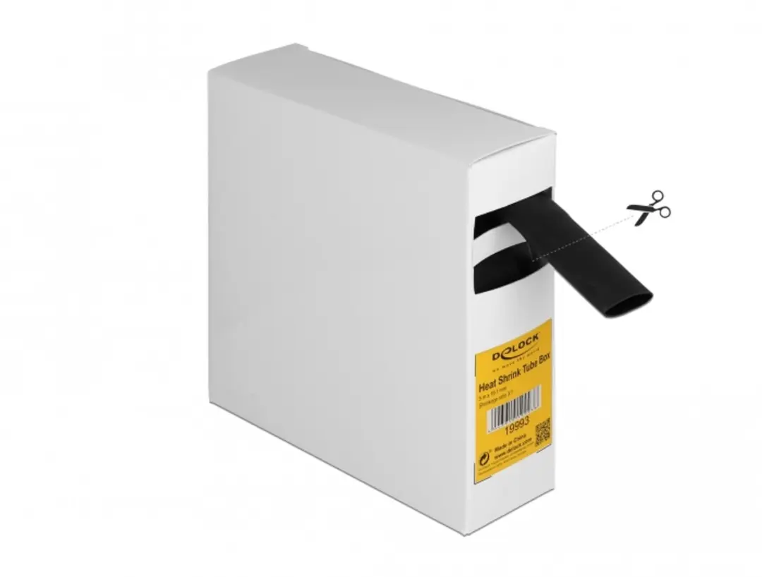 Delock Heat Shrink Buis 19.1mm x 5m - 3:1 - Zwart - afbeelding 2 van 2