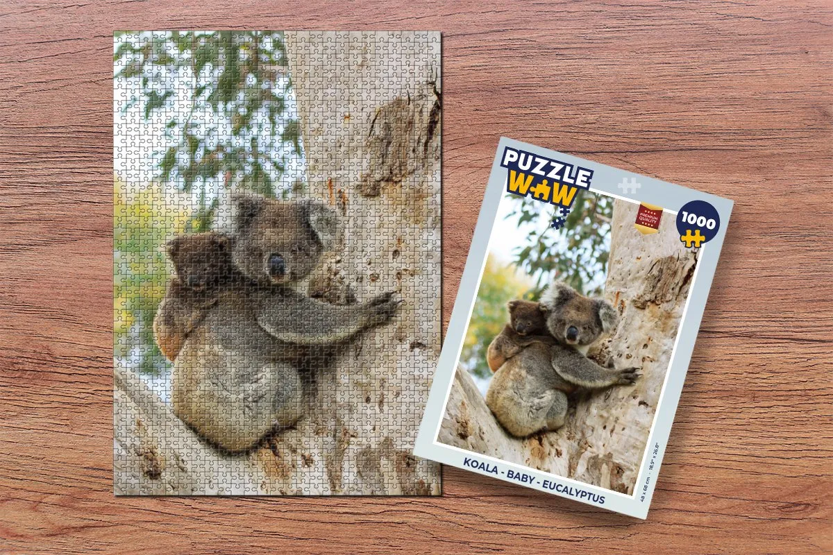 PuzzleWow Koala Legpuzzel 1000 Stuks - Multicolor