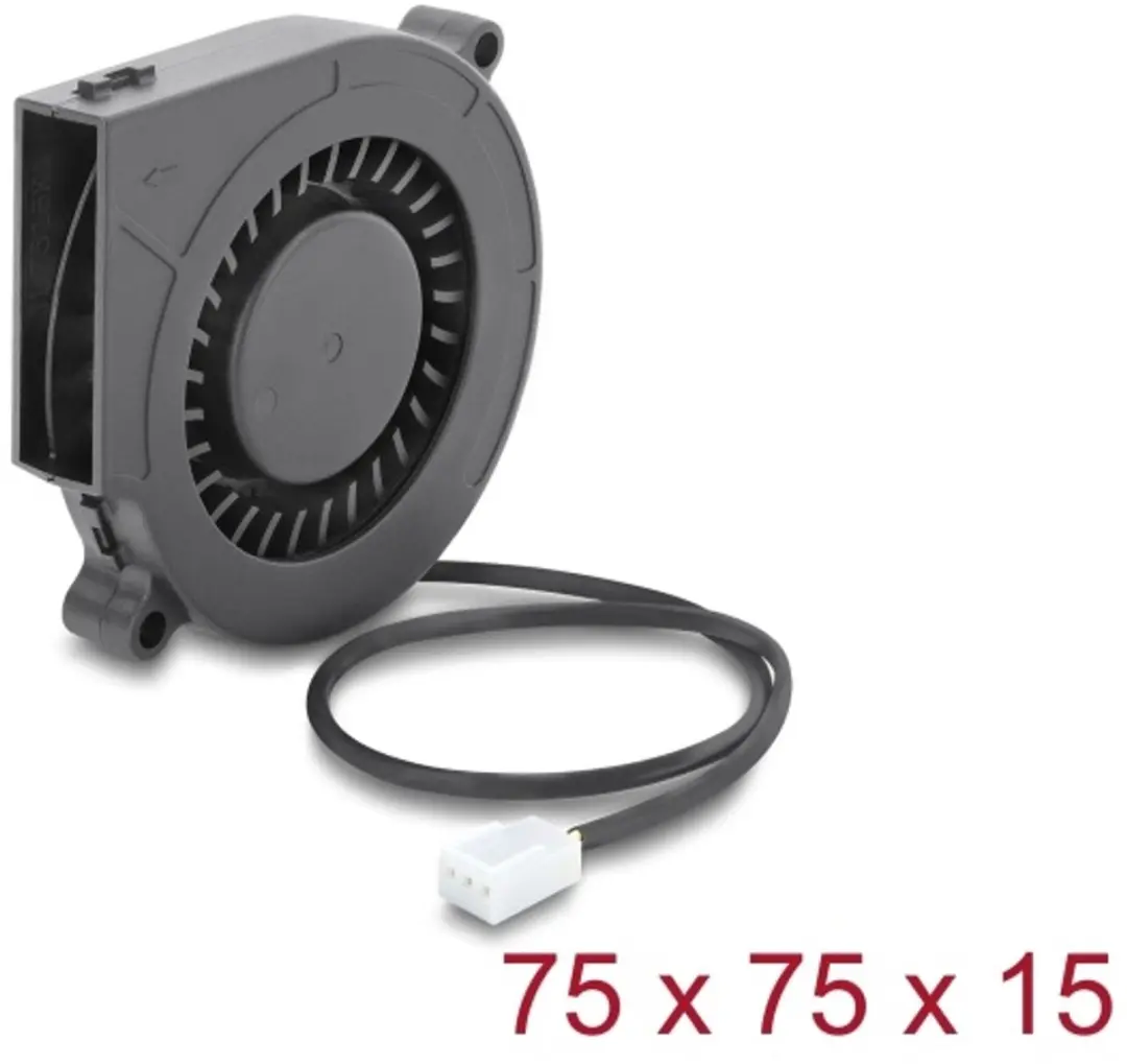 Delock Radial Fan 12V 75x75x15mm