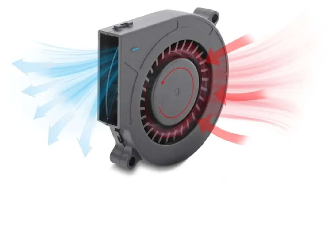 Delock Radial Fan 12V 75x75x15mm - 3-pin - Zwart - afbeelding 2 van 2