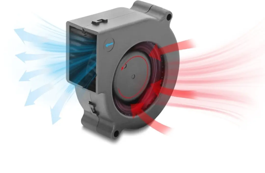 Delock Radial Fan 12V 75x75x30mm - 3-pin - Zwart - afbeelding 2 van 2