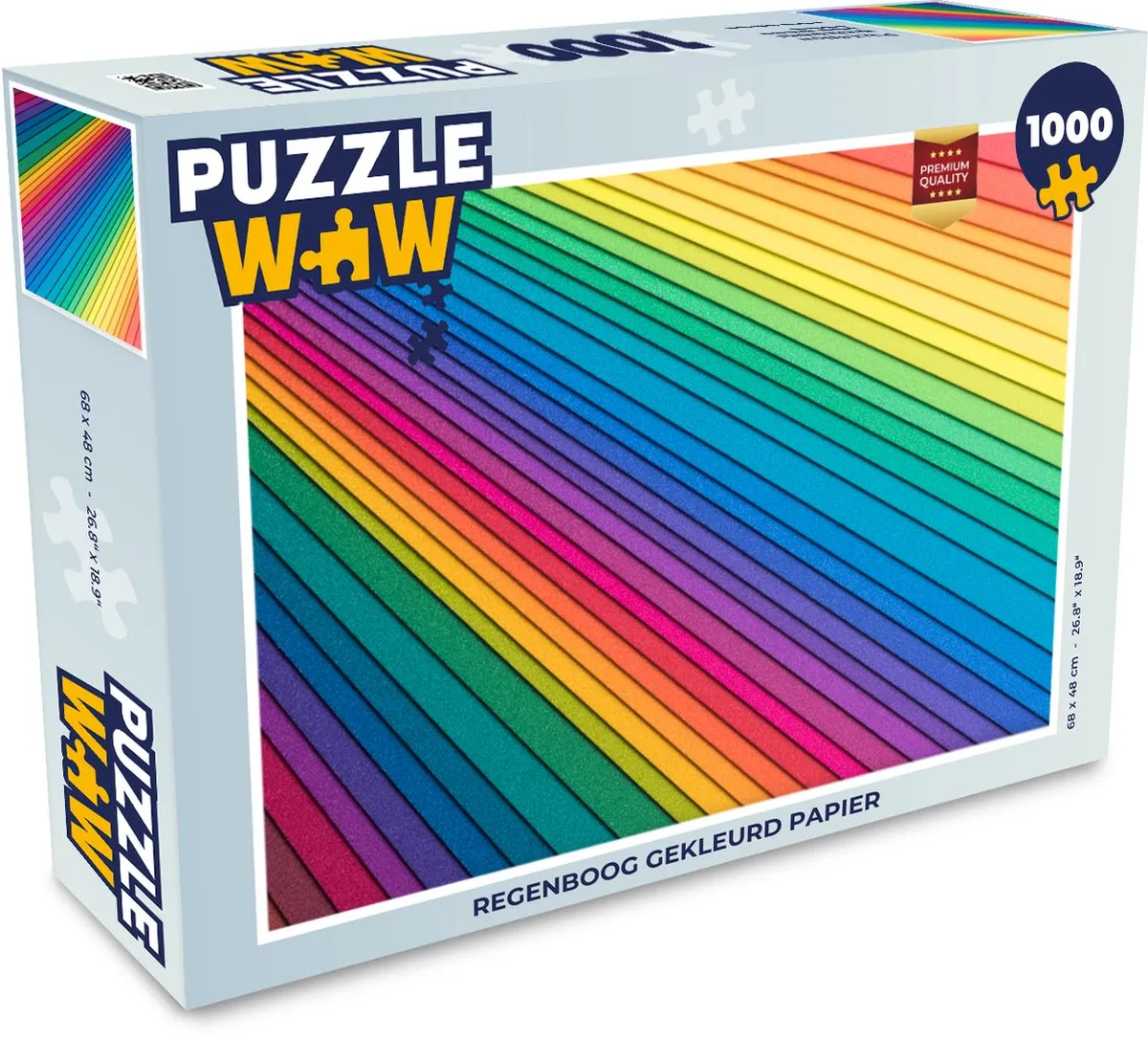 PuzzleWow Regenboog Legpuzzel 1000 Stuks - Multicolor
