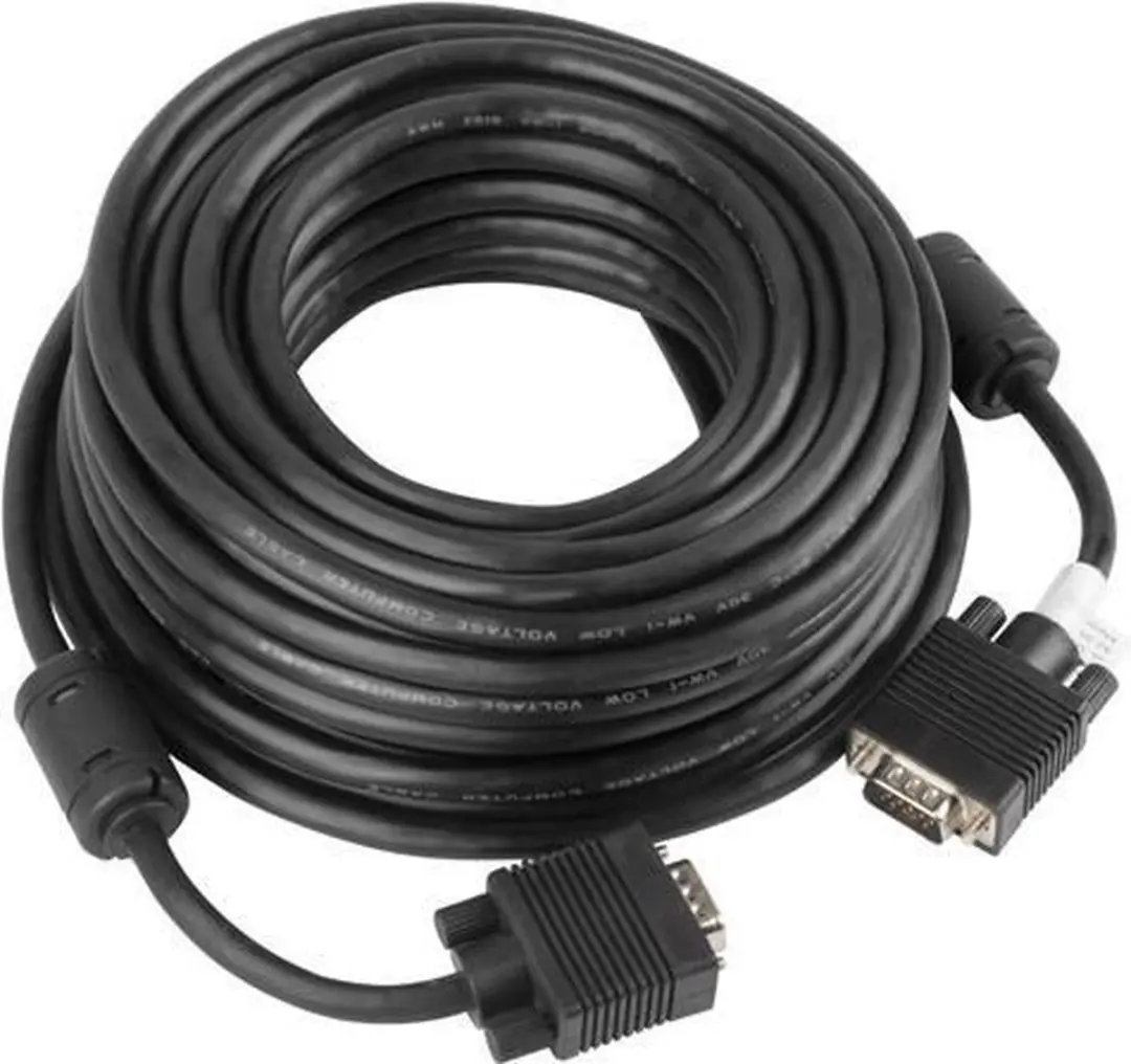 Lanberg VGA Kabel CA-VGAC-10CC-0150-B - 15m - Zwart - afbeelding 2 van 2