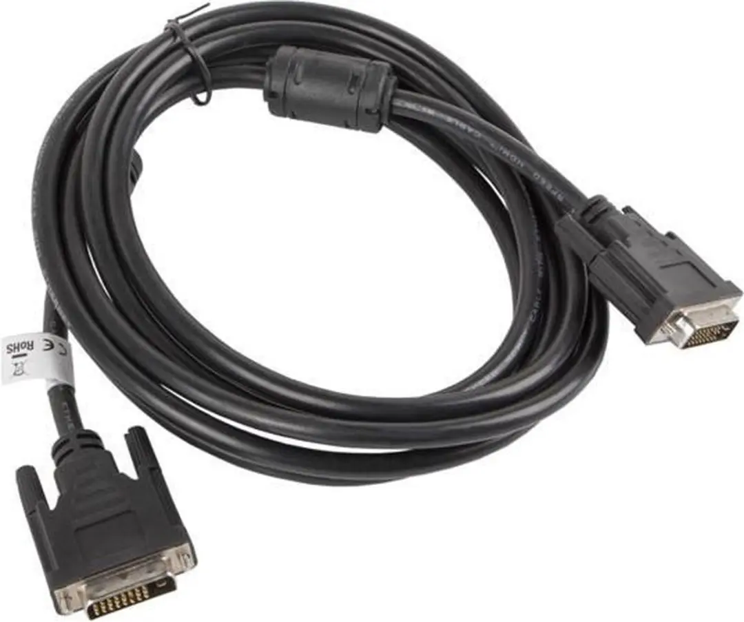 Lanberg DVI Kabel Male/Male - 30cm - Zwart
