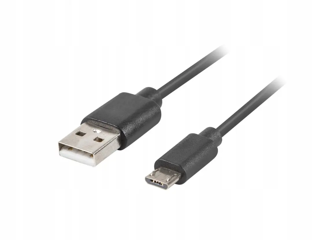 Lanberg USB Kabel Micro USB naar USB-A 3m QC 3.0 - Zwart - afbeelding 2 van 2
