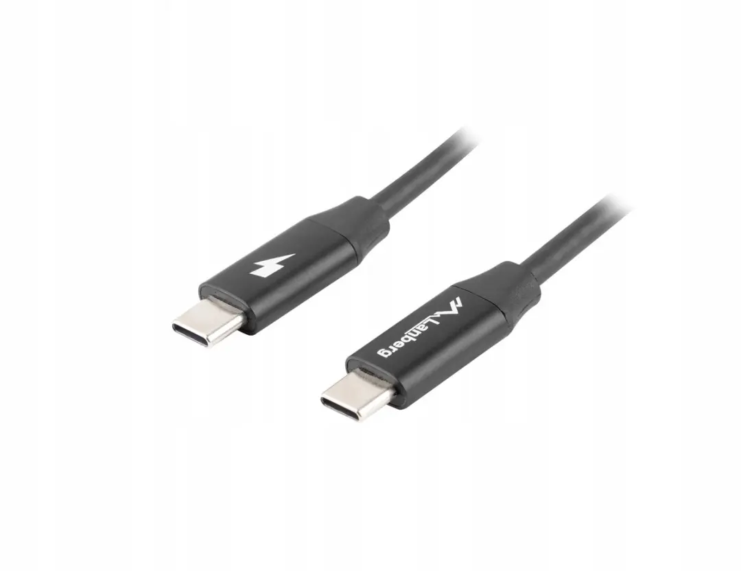Lanberg USB-C Kabel 1m - QC 4.0 & PD 60W - Zwart - afbeelding 2 van 3