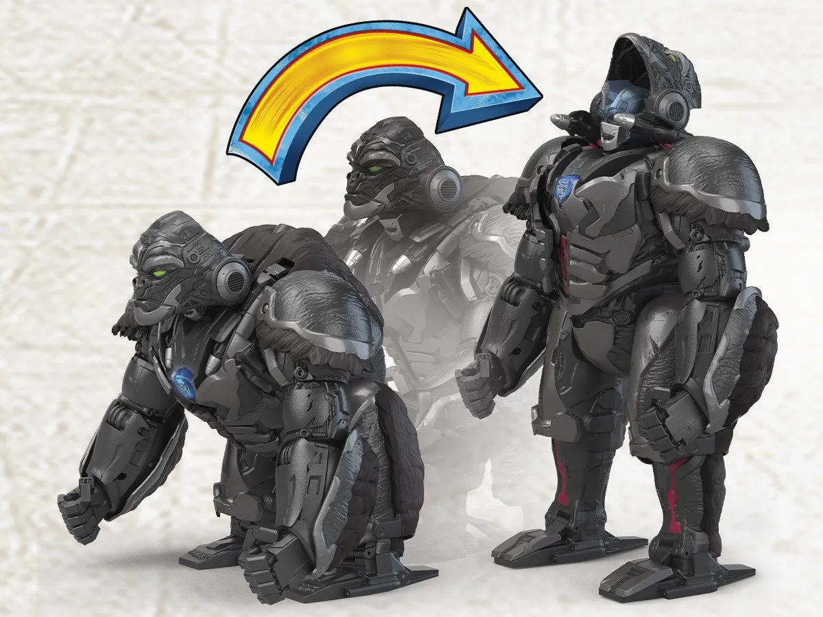 Transformers Rise of the Beasts Optimus Primal Actiefiguur F3937 - Zwart